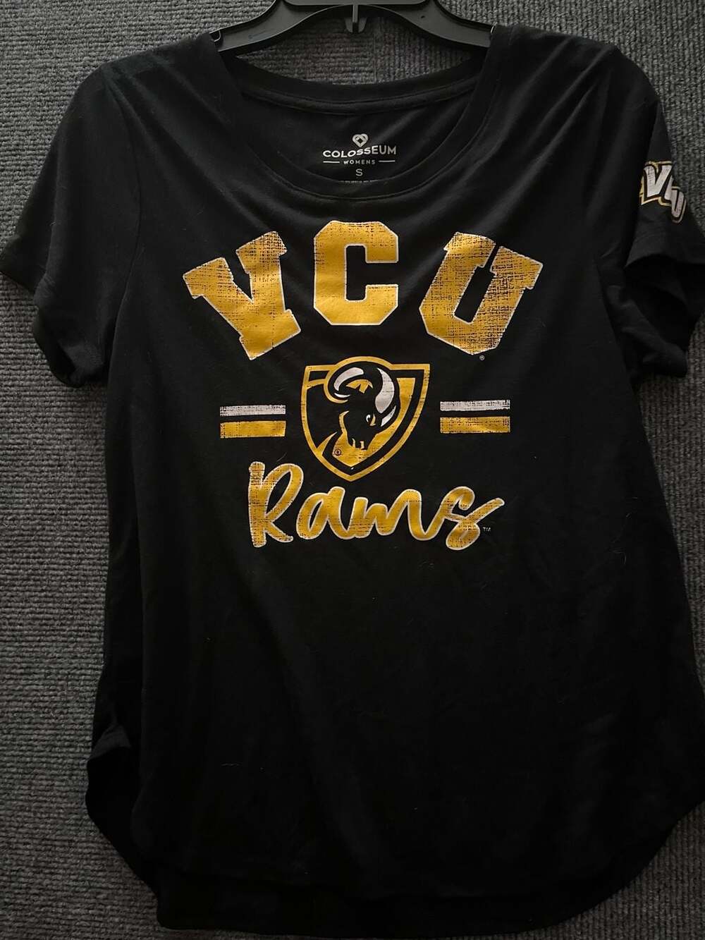Colosseum VCU Rams Women's T-Shirt Size S Black College Athletic